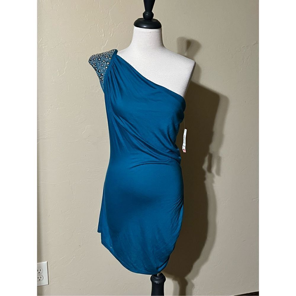 NWT Allen B Schwartz One Sleeve Mini Party Dress Size M
